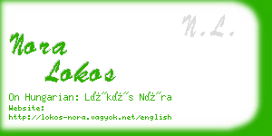 nora lokos business card